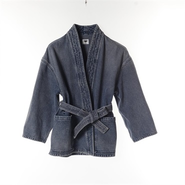 Christian Dior BEE embroidery Denim Jacket 122V28A3383 cotton Blue Women #38