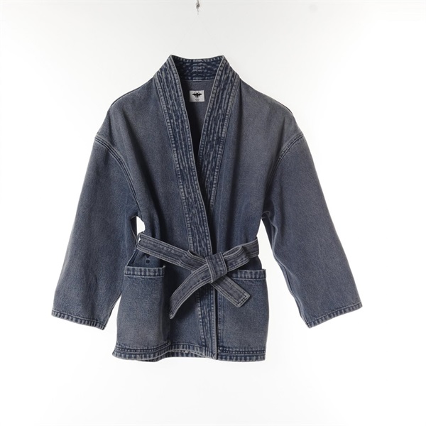 Christian Dior BEE embroidery Denim Jacket 122V28A3383 cotton Blue Women #38