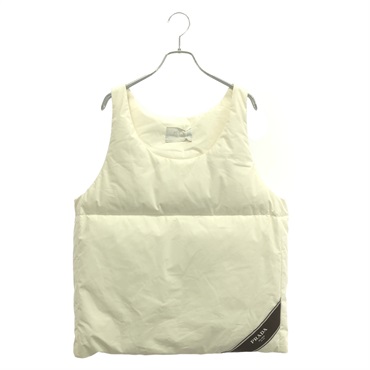 PRADA Vest cotton White Used Women #S