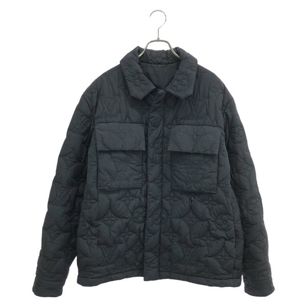 LOUIS VUITTON Blouson Jacket coat HIB50WRSC Nylon Navy Used Women size 48