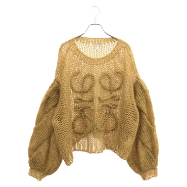 LOEWE Anagram knit Sweater S359Y14KBO polyamide Brown #S Used Women