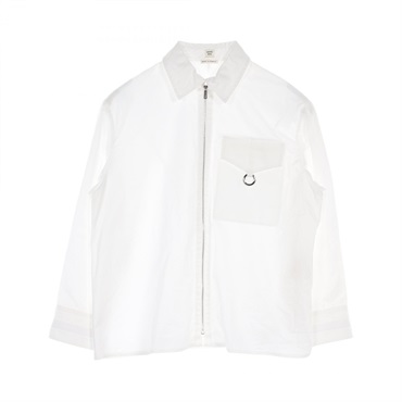 HERMES Sellier button shirt tops #34 3E0616DX cotton White Used Women