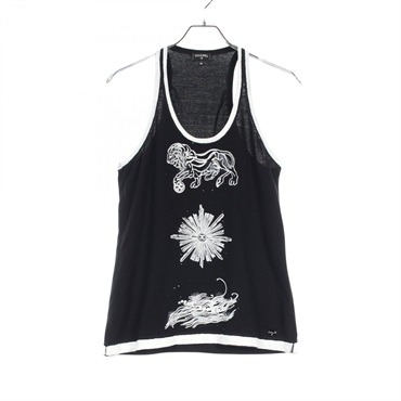 CHANEL COCO Mark Tank top #38 P72028K10330 cotton Black Used