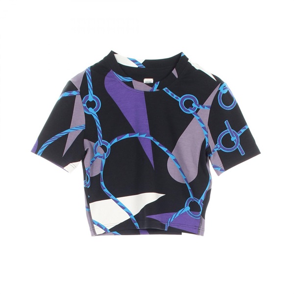 HERMES FIGURE ARTISTIQUE T-shirt #34 3H4610DB cotton Black Multicolor Used