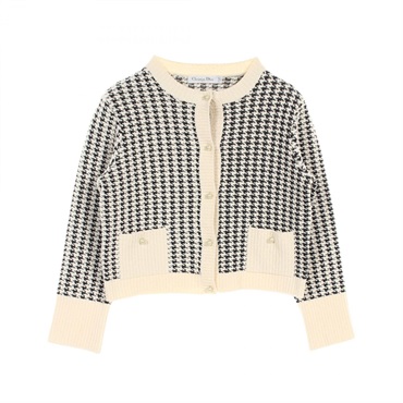 Christian Dior knitwear set vest cardigan #40 354W05AM324 cotton Beige Black