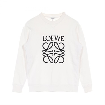 LOEWE Anagram Embroidery sweatshirt #XS pullover H6109900CR cotton White Used