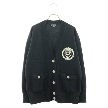 CHANEL knit jacket V-neck cardigan P74230 cashmere Black Used Women #34 COCO CC