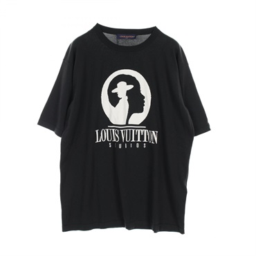 LOUIS VUITTON Intarsia T-shirt #5L RM232AURHPN83W cotton Black White Used mens