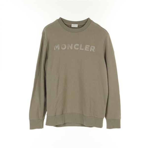 MONCLER Logo Embroidery Sweat Pullover 8G00040 cotton Green Size M Used mens