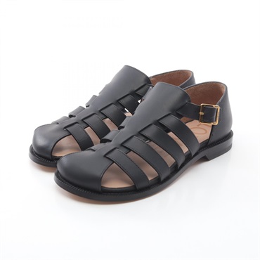 LOEWE CAMPO Sandals L814465X77110038 Leather Black Size 38 NEW Women