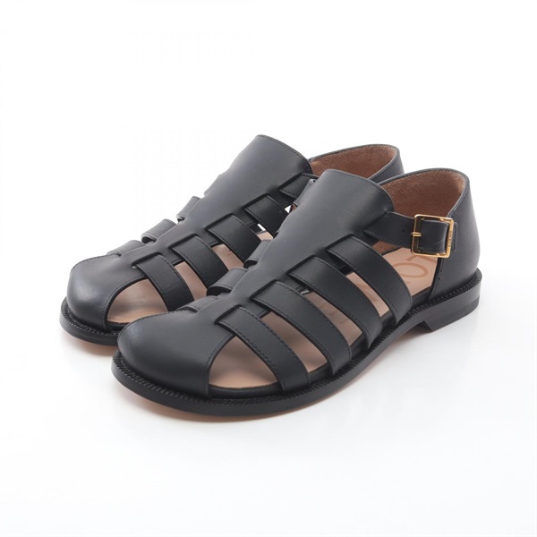 LOEWE CAMPO Sandals L814465X77110038 Leather Black Size 38 NEW Women