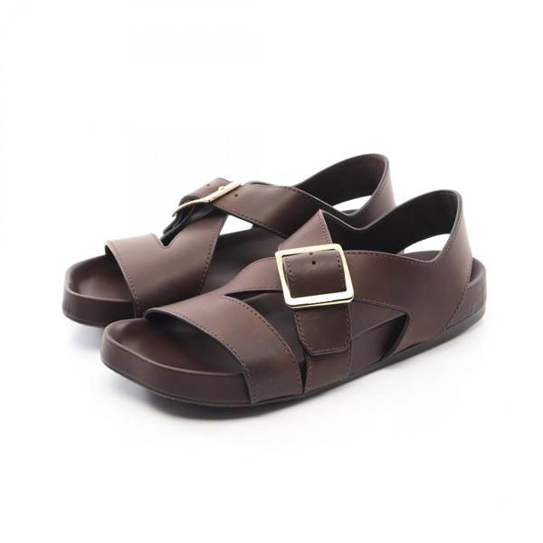 LOEWE Ease Buckle Sandals L814465X82601537 leather Brown #37 NEW Women