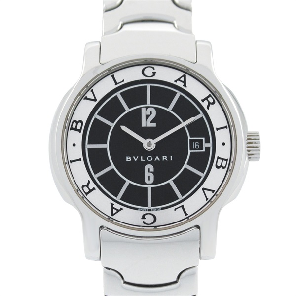 BVLGARI Solo tempo Wrist Watch ST29S Quartz Stainless Steel Used Women