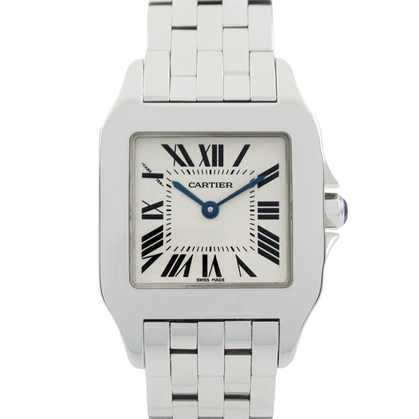 CARTIER Santos Demoiselle LM Wrist Watch W25065Z5 Quartz SS Used Women