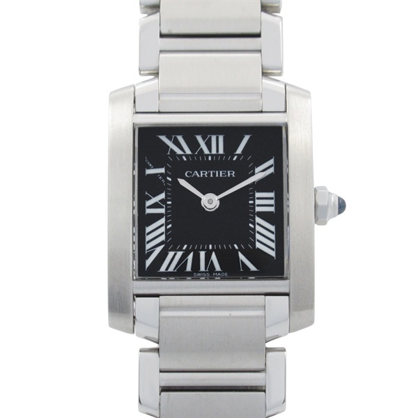 CARTIER Tank francaise SM Wrist Watch W51026Q3 Quartz Stainless Steel Used Women