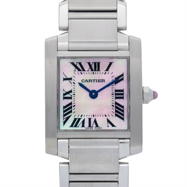CARTIER Tank francaise SM Wrist Watch W51028Q3 Quartz Stainless Steel Used Women