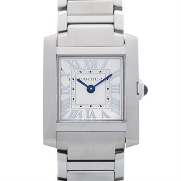 CARTIER Tank francaise SM Wrist Watch WSTA0065 Quartz Stainless Steel Used Women