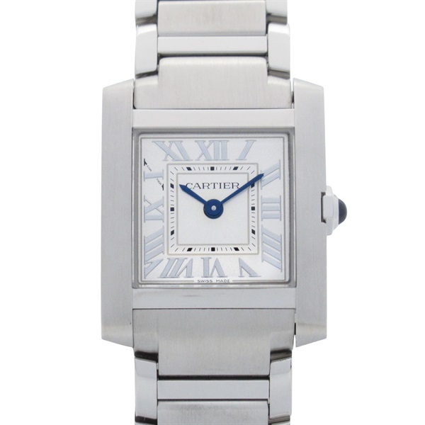 CARTIER Tank francaise SM Wrist Watch WSTA0065 Quartz Stainless Steel Used Women