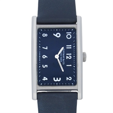 TIFFANY＆CO East West Mini Wrist Watch 36668644 Quartz SS Leather Used Women