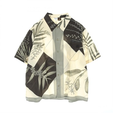 LOEWE anagram #41 shirt short sleeves H616Y05X54180241 silk Beige Multicolor