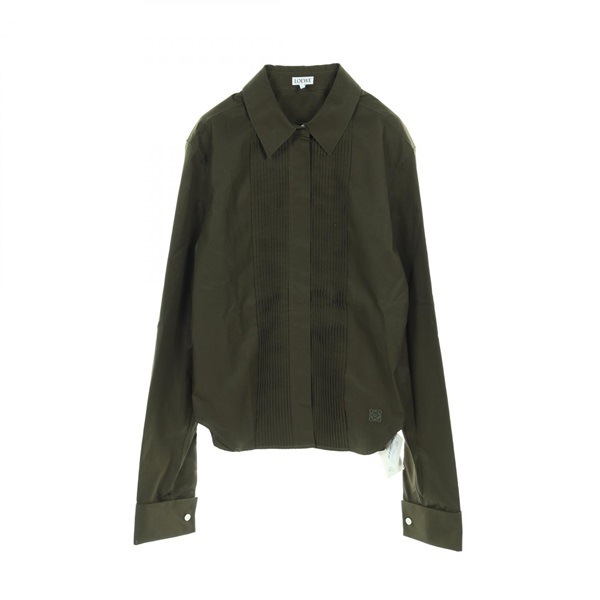 LOEWE anagram #40 shirt blouse top S540Y05X944430F40 cotton Khaki