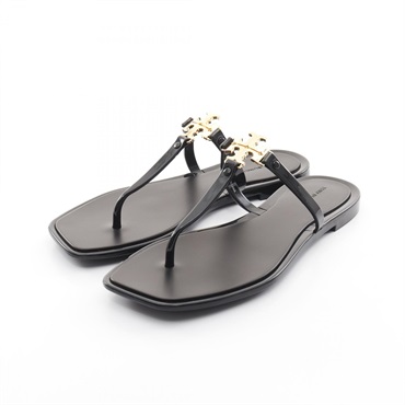 Tory Burch ROXANNE JELLY Sandals flats shoes #7 1377040137 Patent leather Black