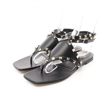 Valentino Rock studs Sandals #36.5 shoes 4W2S0IQ0VOD0NO36.5 leather Black NEW