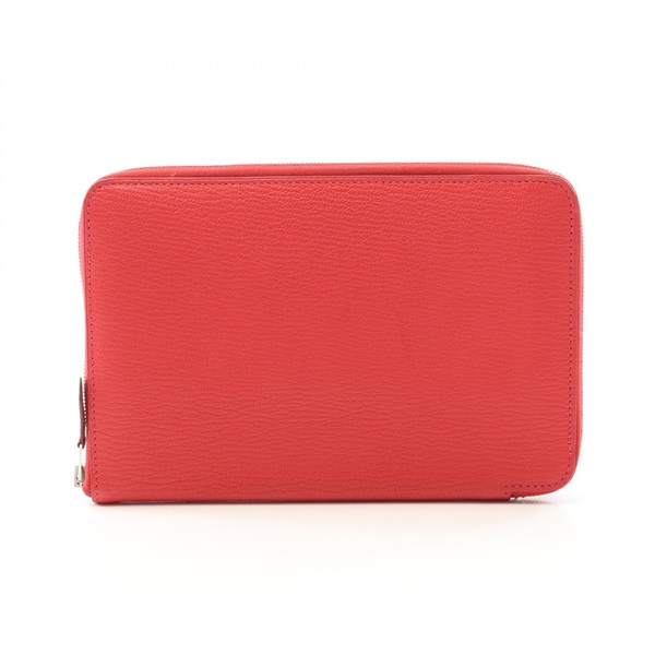 HERMES Azap combine wallet Chevre leather Pink Rouge pivoine Used Women R SHW