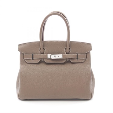 HERMES Birkin 30 Handbag Togo leather etoupe Used SHW