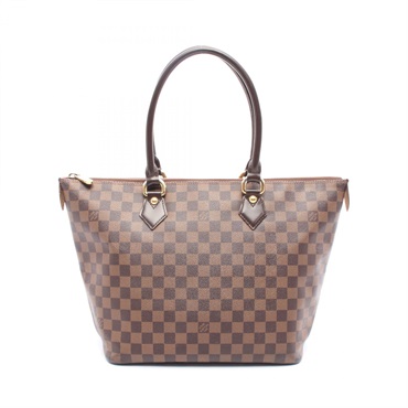 LOUIS VUITTON SaleyaMM Tote Bag N51182 Damier canvas Brown Ebene Used Women LV