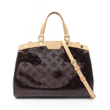 LOUIS VUITTON Brea MM 2way shoulder Hand bag M91619 Vernis Amarrant Used