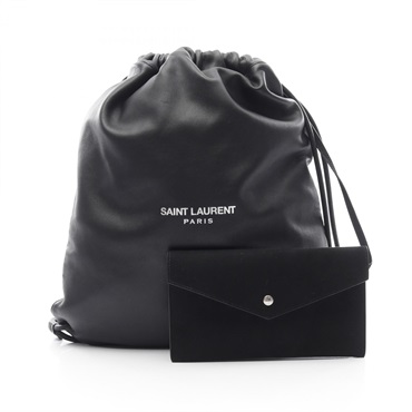 SAINT LAURENT PARIS Teddy Rucksack Backpack 5539190YP0E leather Black Used Women