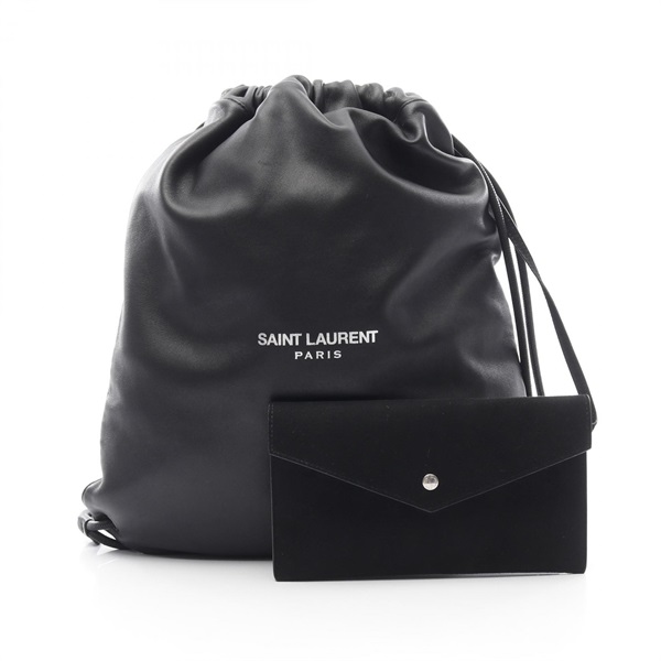 SAINT LAURENT PARIS Teddy Rucksack Backpack 5539190YP0E leather Black Used Women