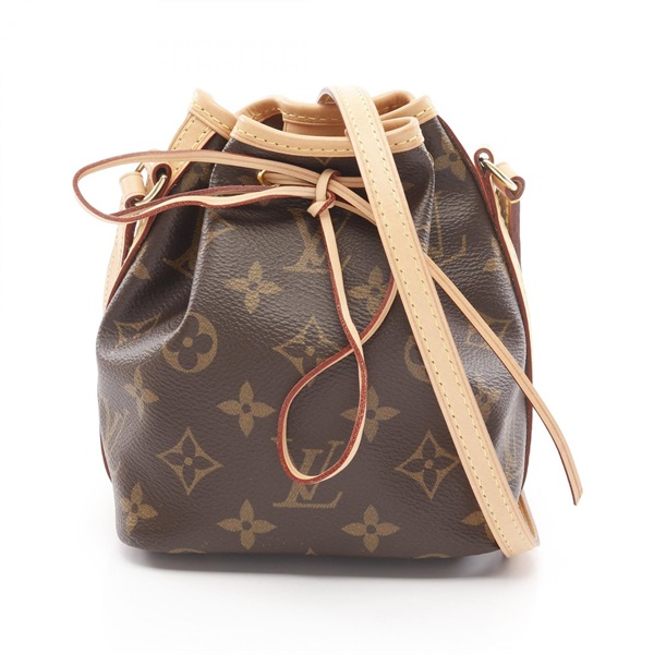 LOUIS VUITTON Nano Noe Shoulder crossbody drawstring Bag M41346 Monogram brown