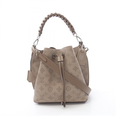 LOUIS VUITTON Muria Shoulder Handbag M55799 Mahina leather Galet Used Women LV