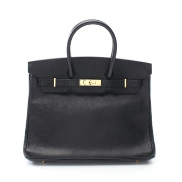 HERMES Birkin 35 Handbag Ardennes leather Black Used Women GHW F