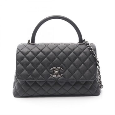 CHANEL Coco 29 Top Handle Flap Matelasse Hand chain crossbody bag A92991 leather