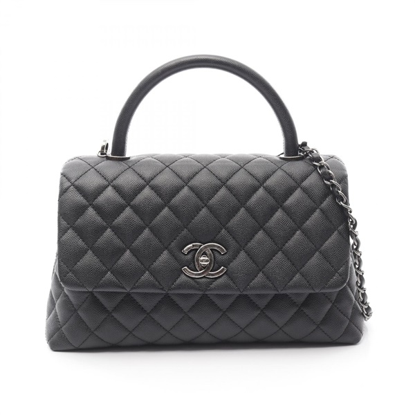 CHANEL Coco 29 Top Handle Flap Matelasse Hand chain crossbody bag A92991 leather