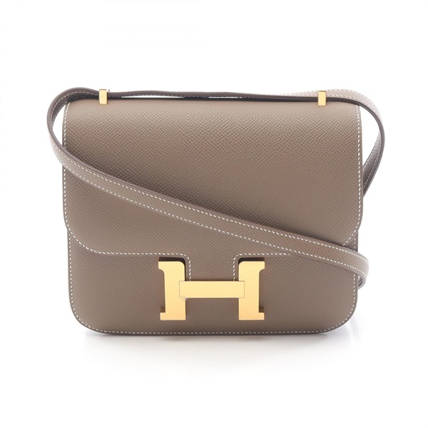HERMES Constance 3 mini Shoulder Bag K 083905CC Epsom Etoupe Grey GHW