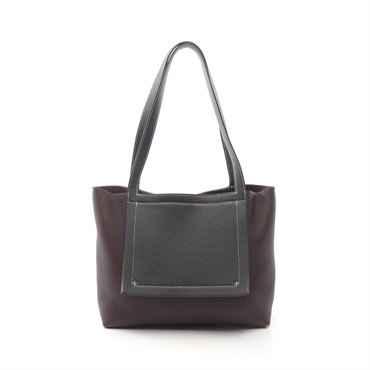 HERMES Cabas sellier 31 Tote shoulder Bag B Taurillon Clemence Rouge sellier