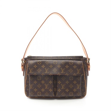LOUIS VUITTON Vivacite GM Shoulder Bag M51163 Monogram leather Brown Used LV