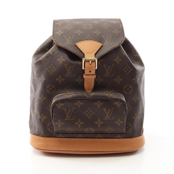 LOUIS VUITTON Montsouris MM Rucksack Backpack bag M51136 Monogram leather Brown