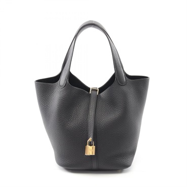 HERMES Picotin Lock MM Hand tote shoulder bag W 060991CC Taurillon Clemence GHW