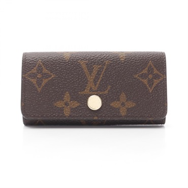 LOUIS VUITTON Multicles 4 key holder M69517 Monogram canvas Brown Used Women LV