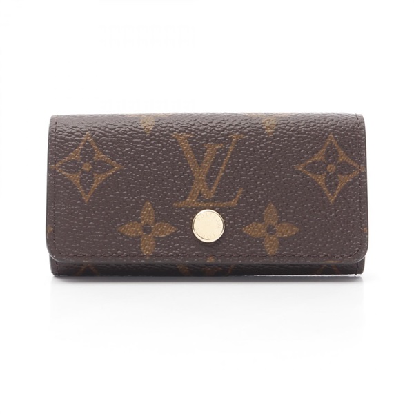 LOUIS VUITTON Multicles 4 key holder M69517 Monogram canvas Brown Used Women LV