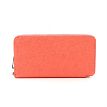 HERMES Azap long silk in long wallet Epsom leather Pink Rose shy pool Used U SHW
