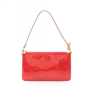 LOUIS VUITTON Lexington Hand bag accessory pouch M91132 Vernis leather Rouge LV