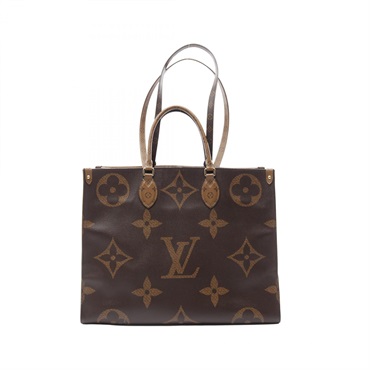 LOUIS VUITTON On-the-go GM Tote Bag M44576 Monogram Giant Reverse Brown Used LV