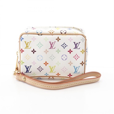 LOUIS VUITTON Trousse Wapiti Pouch bag M58033 Monogram Multicolore Blanc Used LV
