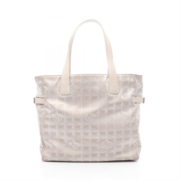 CHANEL New travel line GM Tote Bag A15825 leather Nylon canvas Pink Used SHW CC